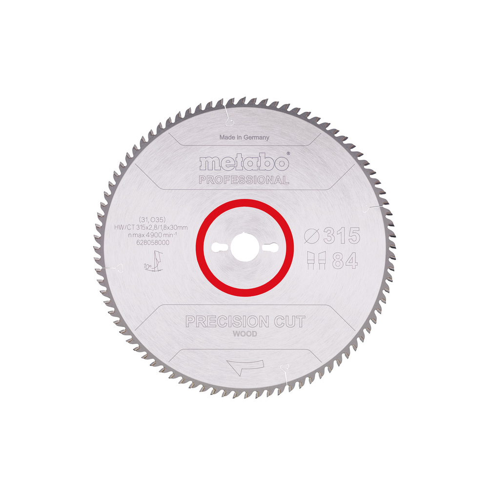 Lame de scie « precision cut wood - professional », 315x30, Z84 WZ 10° - METABO - 628058000