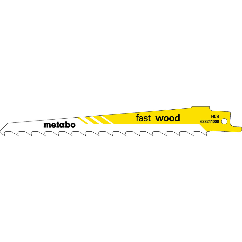 5 lames de scie sabre « fast wood » 150 x 1,25 mm - METABO - 628241000