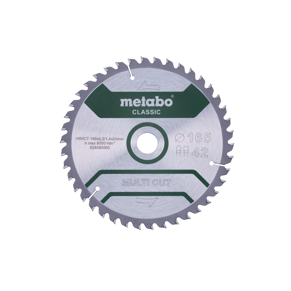 Lame de scie « multi cut - classic », 165x20 Z42 FZ/TZ 5° - METABO - 628280000