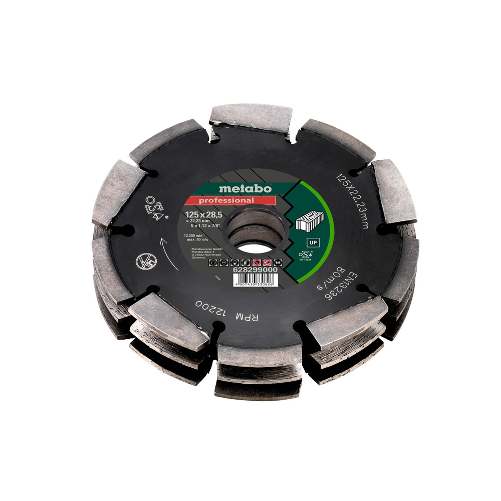Meule de fraisage diamantée 3, 125 x 28,5 x 22,23 mm, « professional », « UP », universelle - METABO - 628299000