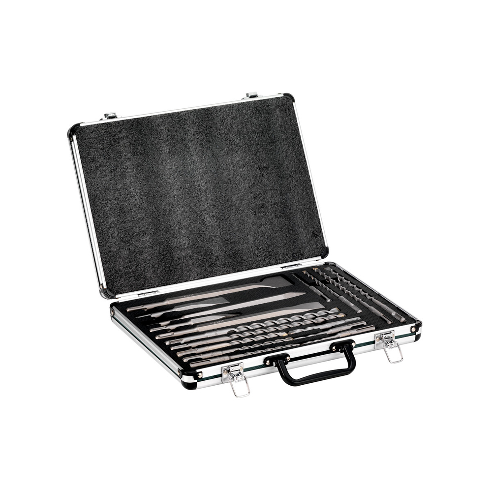 Set de forets/burins SDS-plus SP, 17 pièces, dans un coffret en aluminium - METABO - 628414000