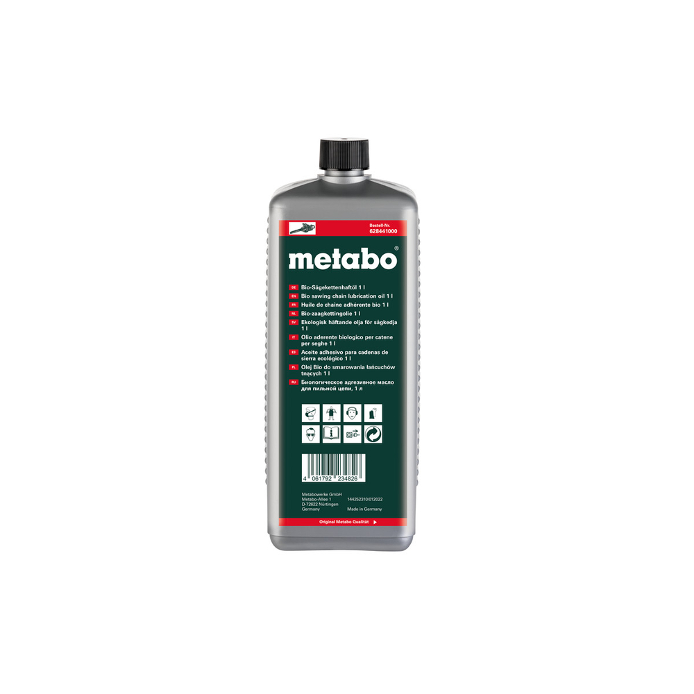 Huile de chaîne adhérente bio 1 l - METABO - 628441000