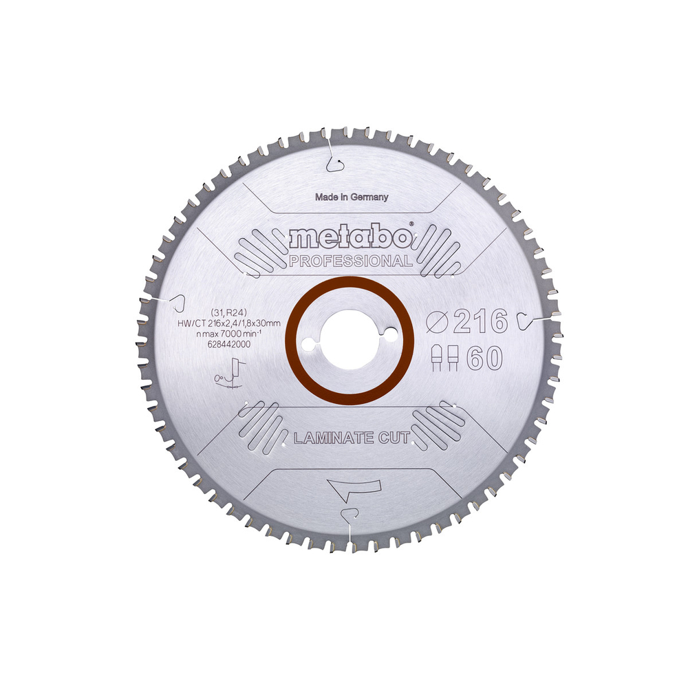 Lame de scie « laminate cut - professional », 216x30 Z60 FZ/TZ 0° - METABO - 628442000