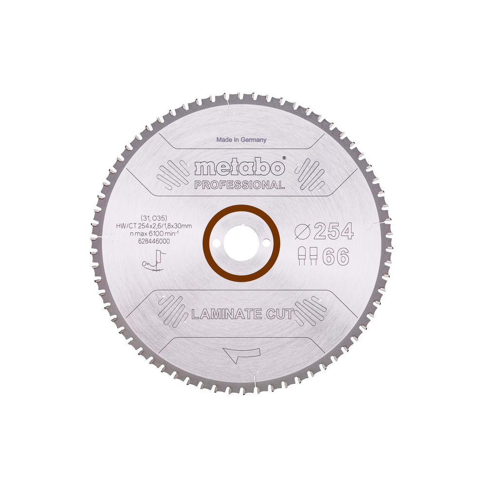 Lame de scie « laminate cut - professional », 254x30 Z66 FZ/TZ 0° - METABO - 628446000