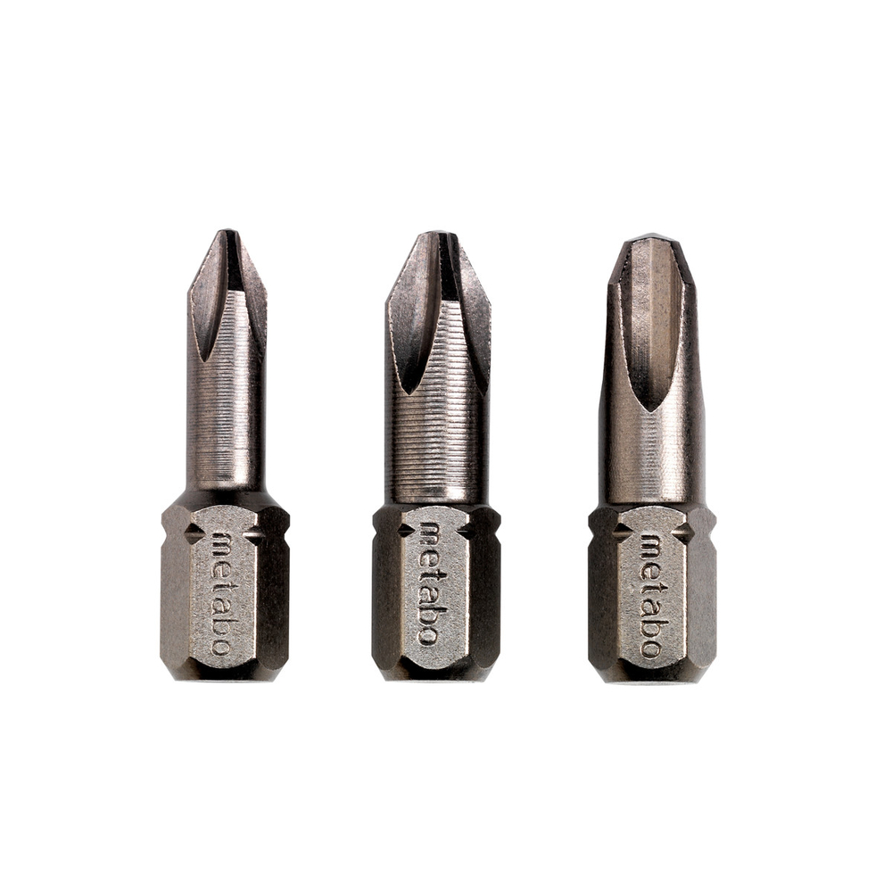 3 embouts Phillips PH 1/ 2 / 3 Torsion - METABO - 628537000