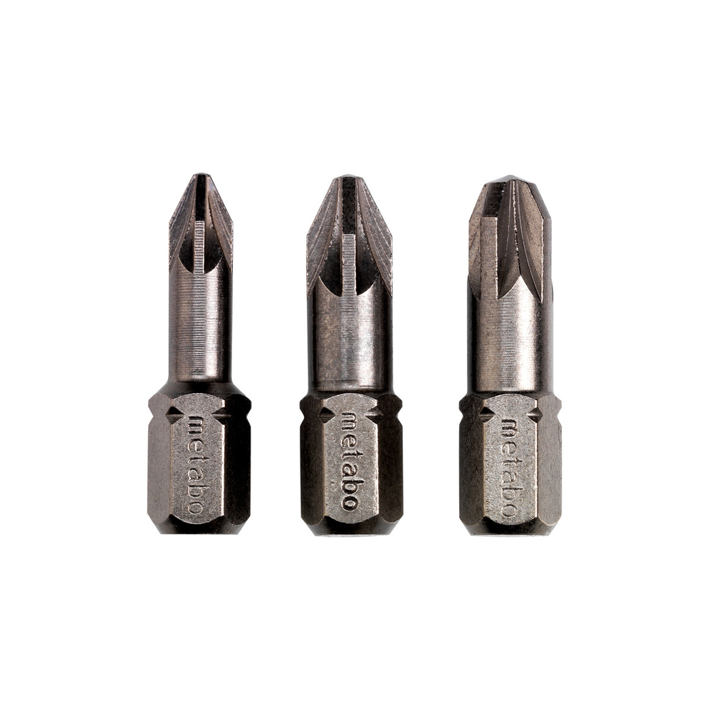 3 embouts Pozidriv PZ 1/ 2 / 3 Torsion - METABO - 628538000