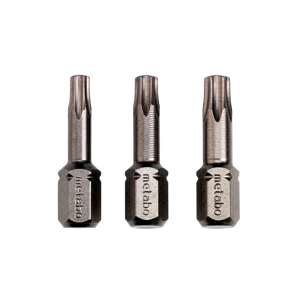 3 embouts pour vis Torx T15/20/25 Torsion - METABO - 628539000