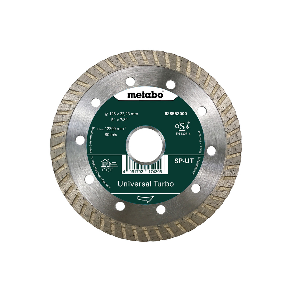 Meule de tronçonnage diamantée SP - UT, 125x22,23 mm - METABO - 628552000