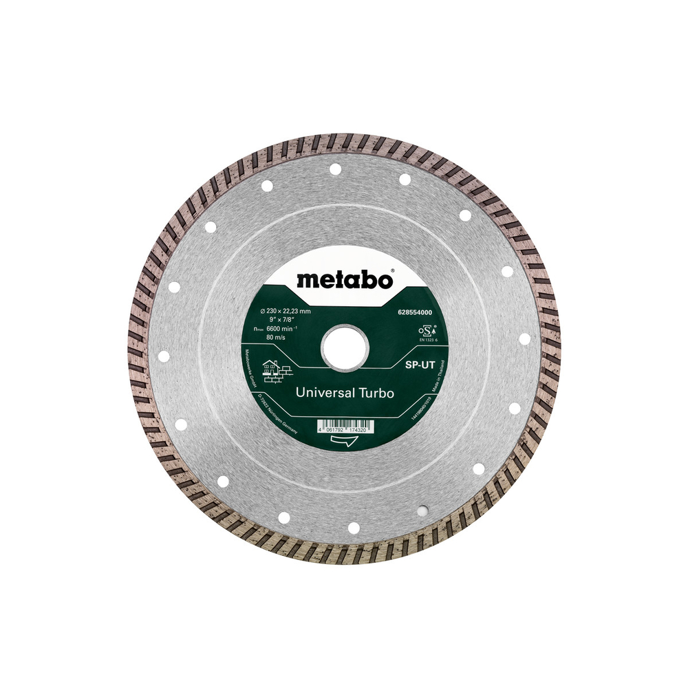 Meule de tronçonnage diamantée SP - UT, 230x22,23 mm - METABO - 628554000