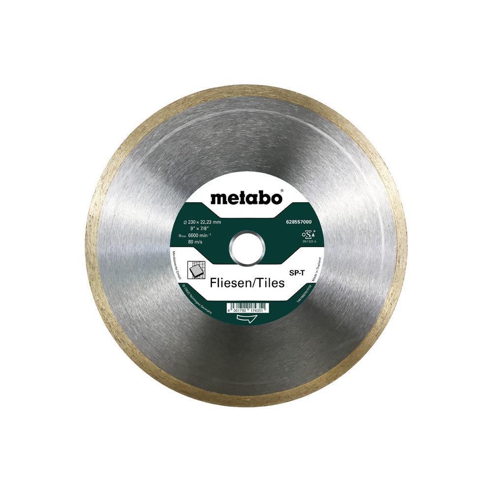 Meule de tronçonnage diamantée SP - T, 230x22,23 mm, Carrelage - METABO - 628557000