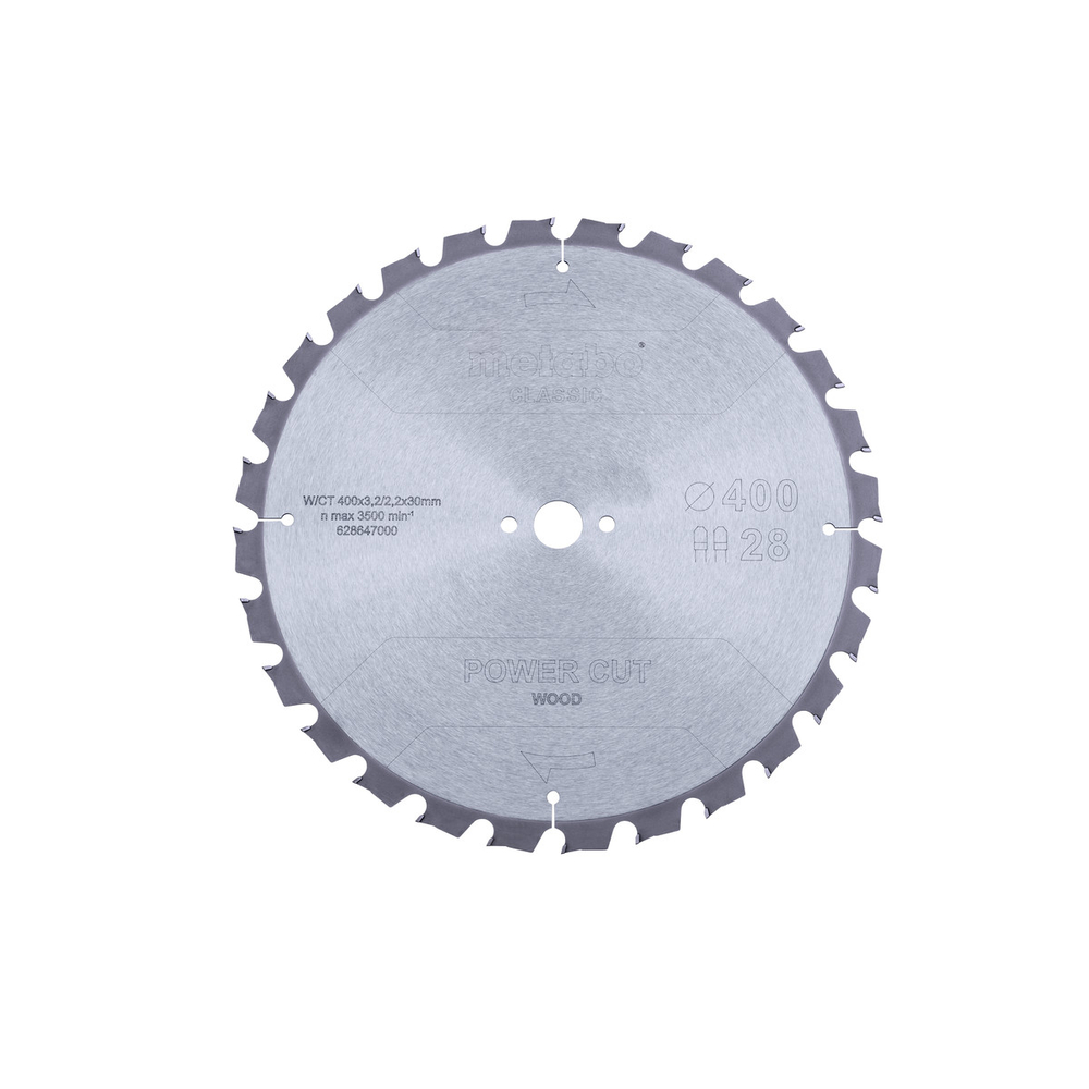 Lame de scie « power cut wood - classic », 400x30 Z28 TZ 15° - METABO - 628647000