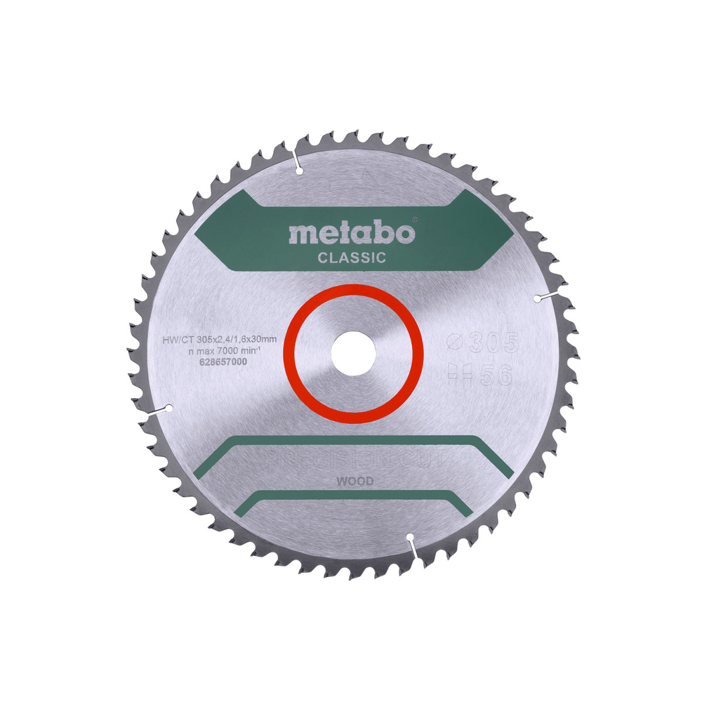 Lame de scie « precision cut wood - classic », 305x30 Z56 WZ 5°nég. /B - METABO - 628657000