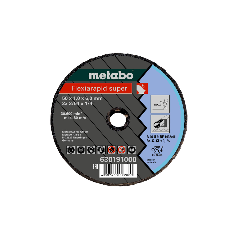 Flexiarapid Super 75 x 1,0 x 6,0 Inox - METABO - 630195000
