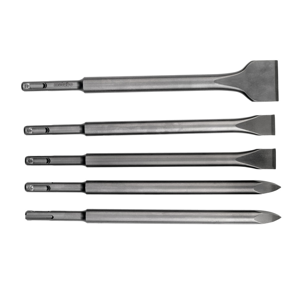 Jeu de burins SDS-plus, « professional », 5 pièces - METABO - 630484000
