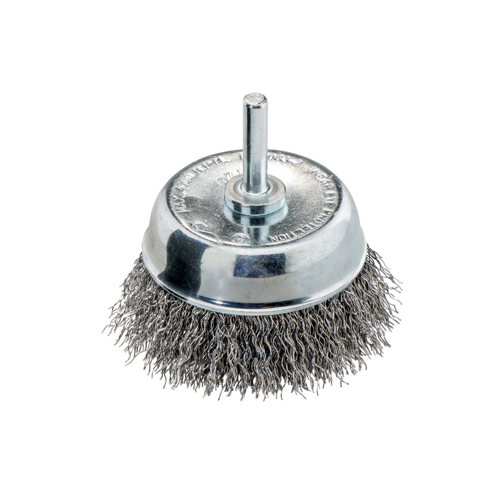 Brosse boisseau 75x0,30 mm/ 6 mm, acier ondulé - METABO - 630552000