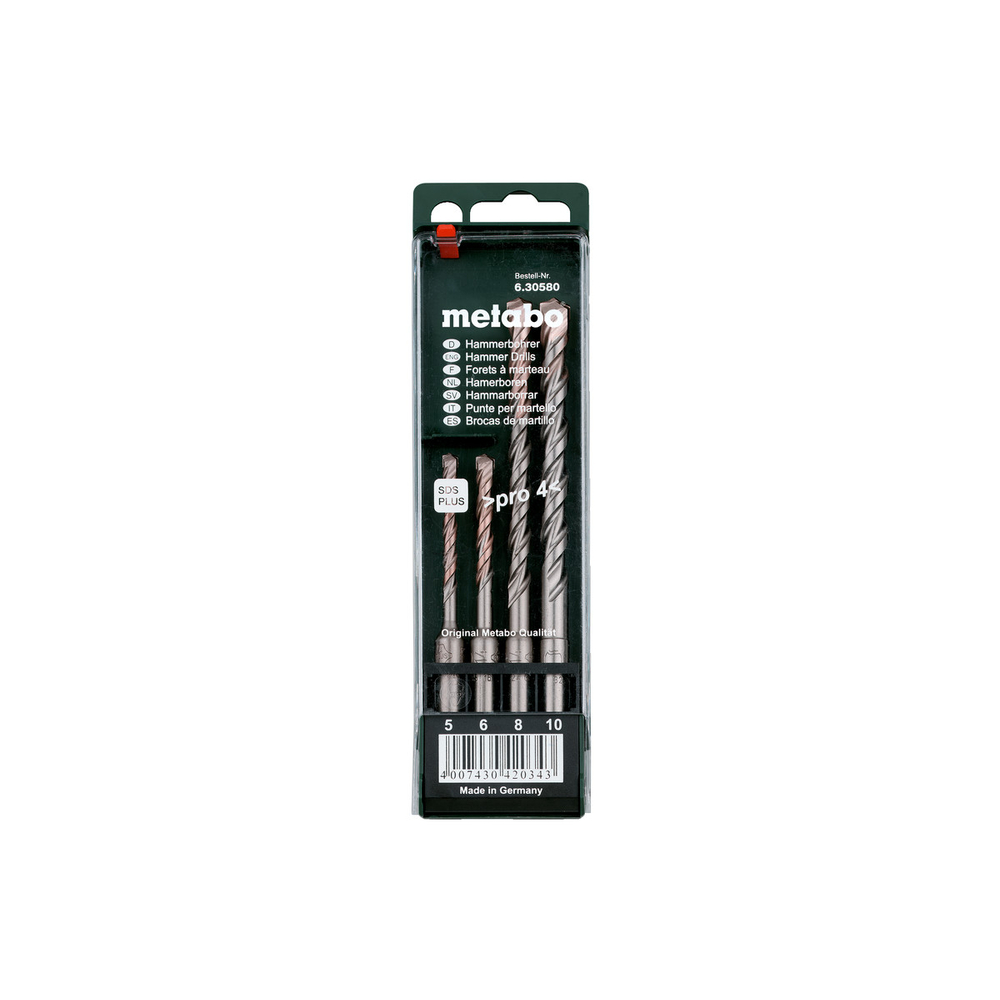 Coffret de 4 forets SDS-plus Pro 4 - METABO - 630580000