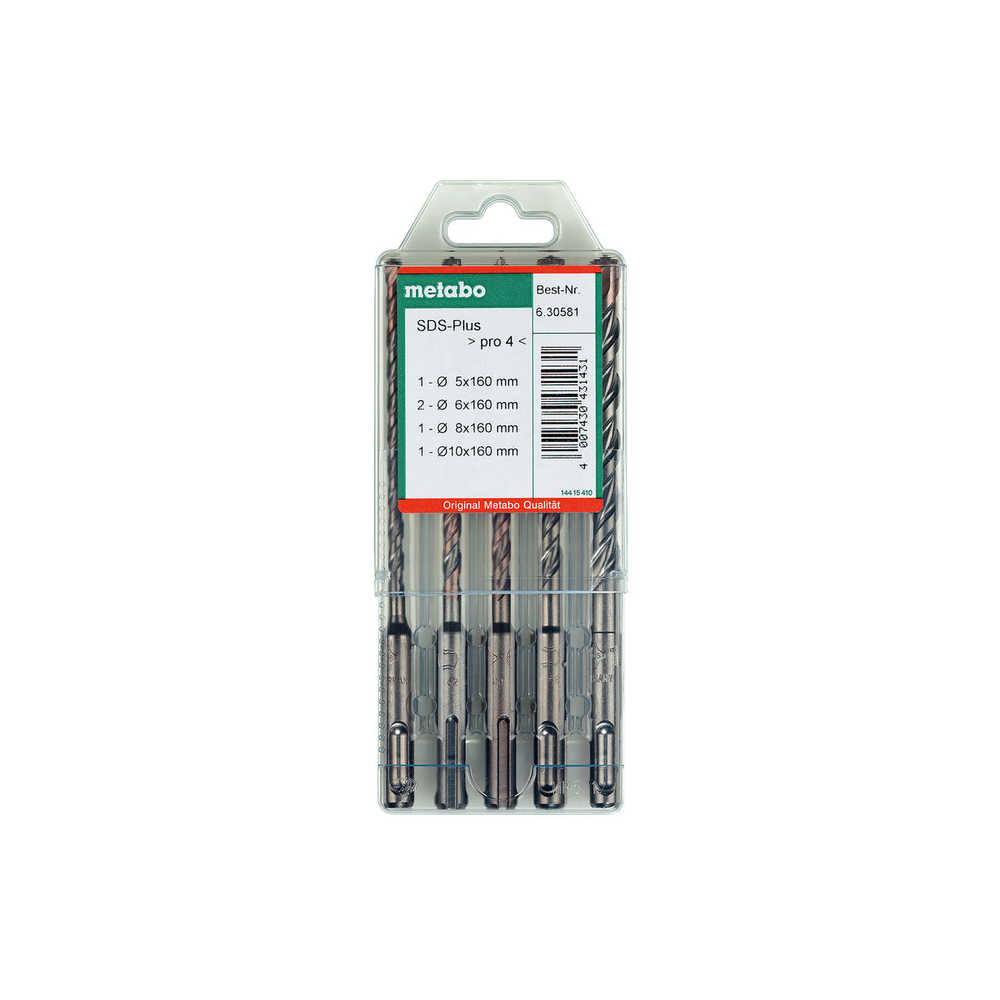 Coffret de 5 forets SDS-plus Pro 4 - METABO - 630581000