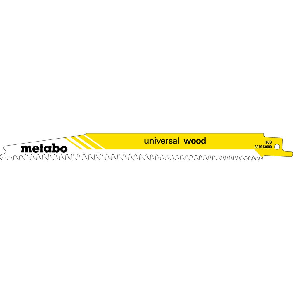 5 lames de scie sabre « universal wood » 200 x 1,25 mm - METABO - 631913000