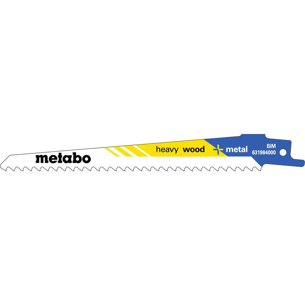 5 lames de scie sabre « heavy wood + metal » 150 x 1,25 mm - METABO - 631984000