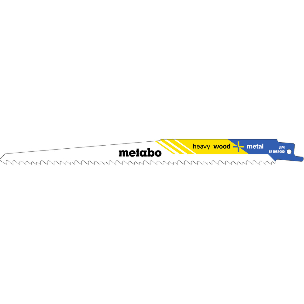 5 lames de scie sabre « heavy wood + metal » 225 x 1,25 mm - METABO - 631986000