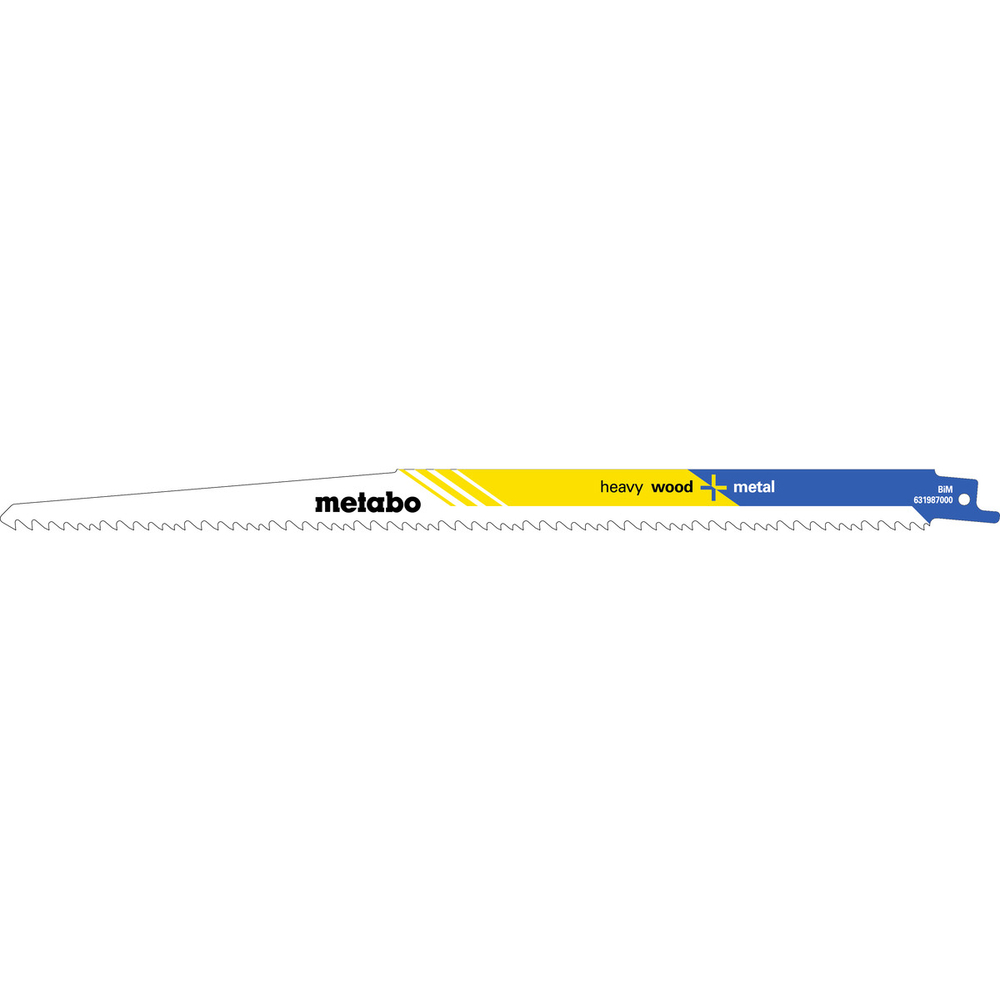 5 lames de scie sabre « heavy wood + metal » 300 x 1,25 mm - METABO - 631987000