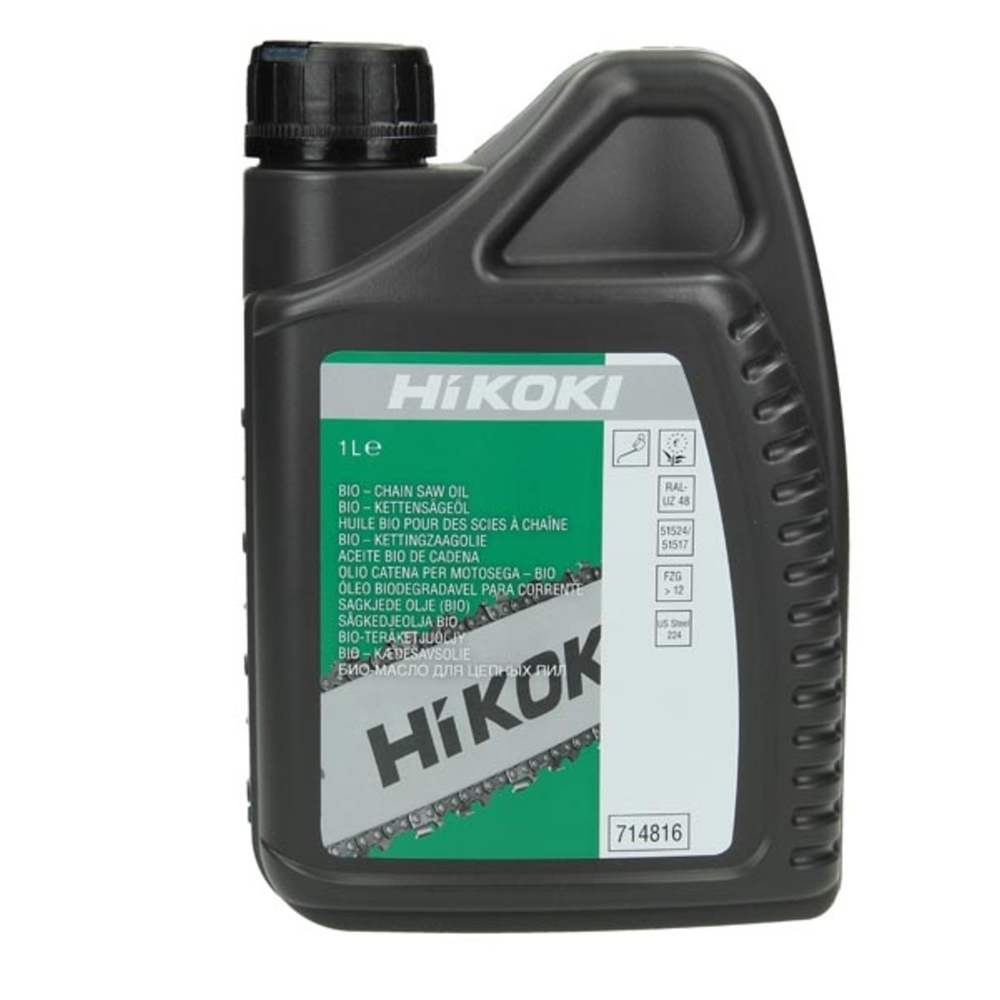 Huile bio pour tronçonneuse 1L - HIKOKI - 714816