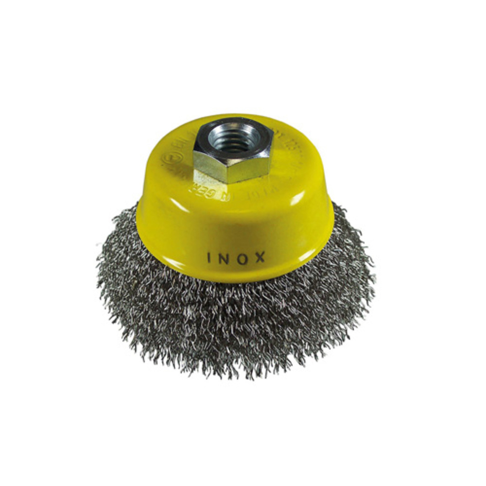 Brosse boisseau 75xM14x0.3 à  fils ondulés inox - HIKOKI - 751316