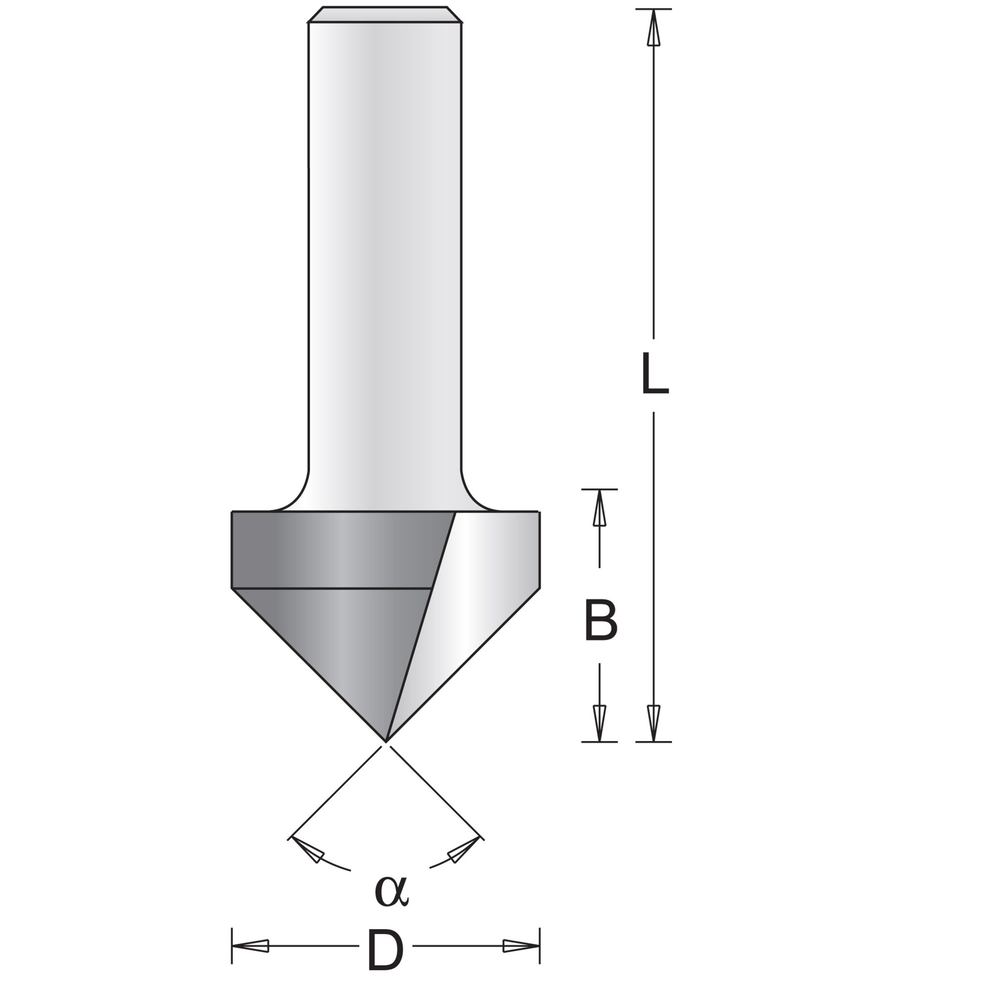 6 mm fraise à feuillure 45° 12.7 x 45 x 60 mm - HIKOKI - 754018