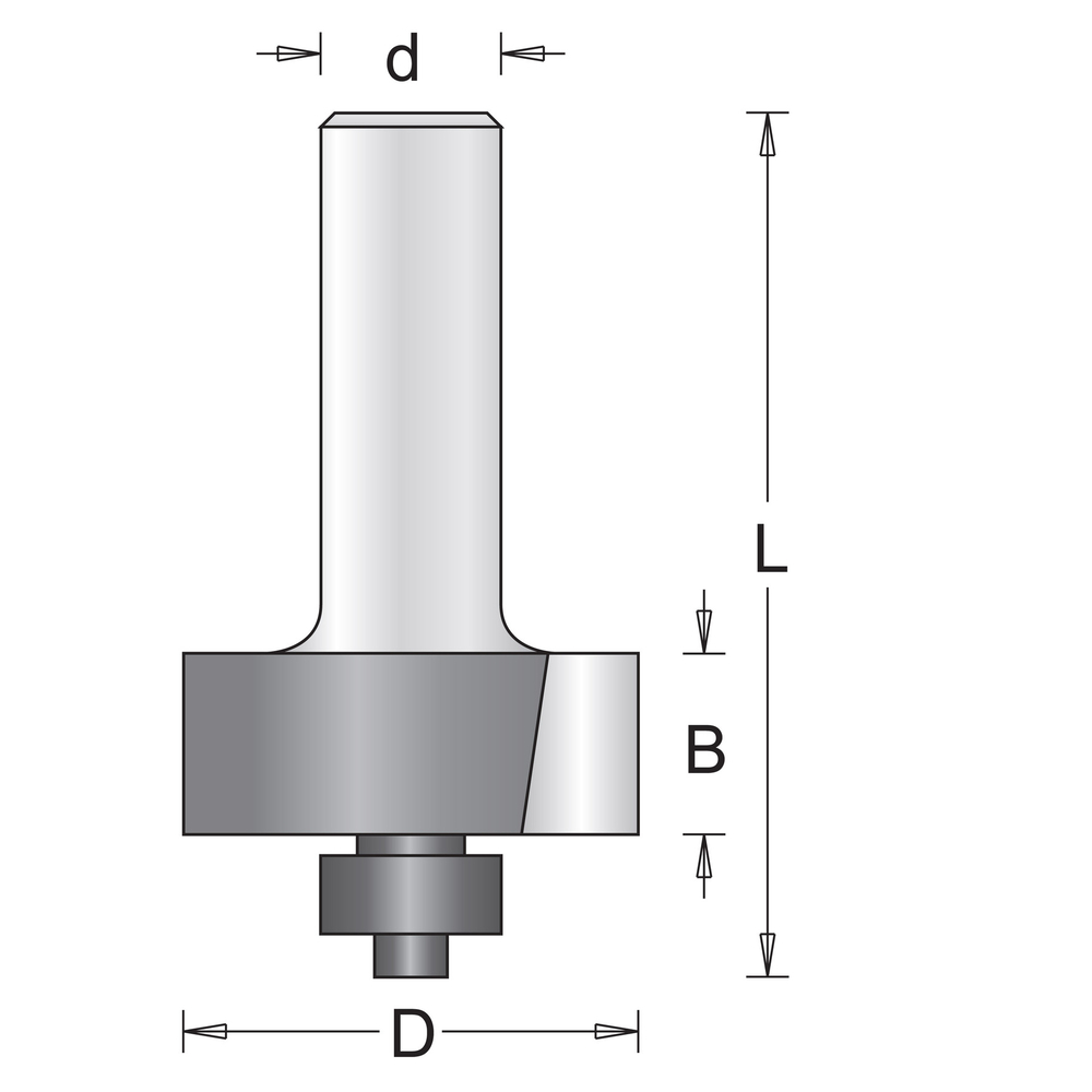6 mm fraise à chanfreiner avec roulement 31.7 x 50 mm - HIKOKI - 754025