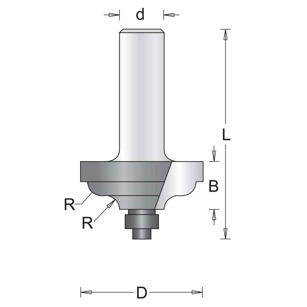 8 mm fraise listel à doucine avec roulement 31.8 x 50 x 45 mm - HIKOKI - 754114
