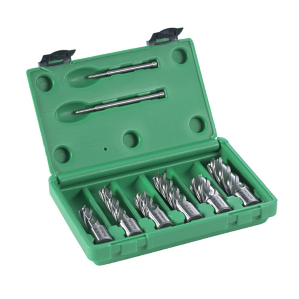 Jeu de couronne à métaux 14/18/22 x 30/55 mm + 2 x tige de centrage - Lot de 8 - HIKOKI - 754497