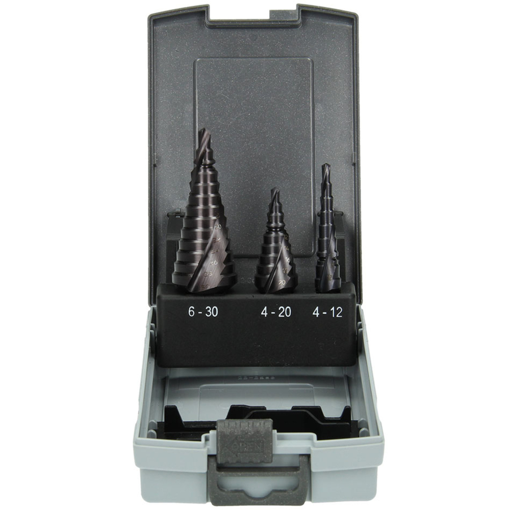 Set de forets multi-étage HSS TiAlN 3-stuks Ø4-12 / 4-20 / 6-30MM - HIKOKI - 780104