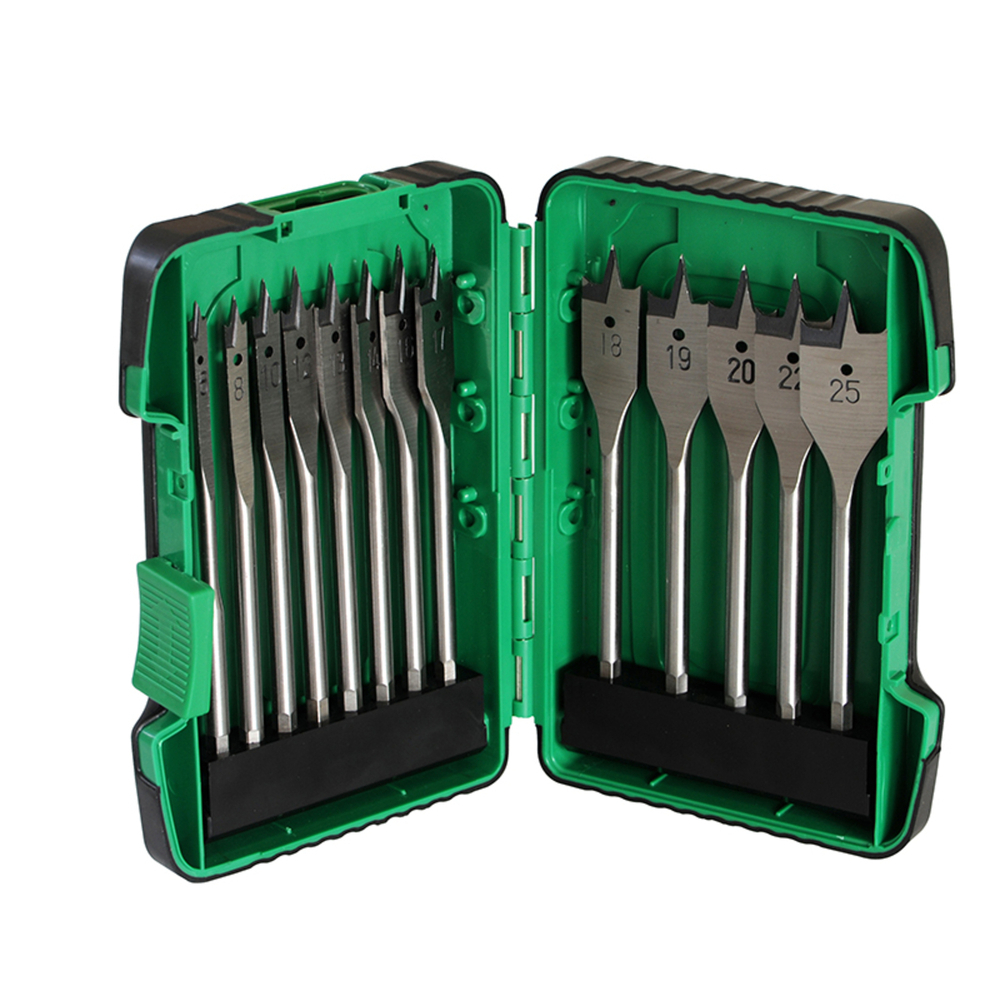 Cassette - Lot de 13 - forets à bois plat (6/8/10/12/13/14/16/17/18/19/20/22/25 mm) - HIKOKI - 781795