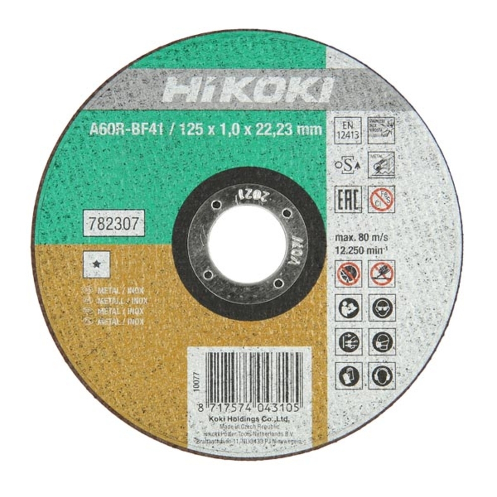 Disque de coupe pour inox/métal 115 x 1 mm - HIKOKI - 782306