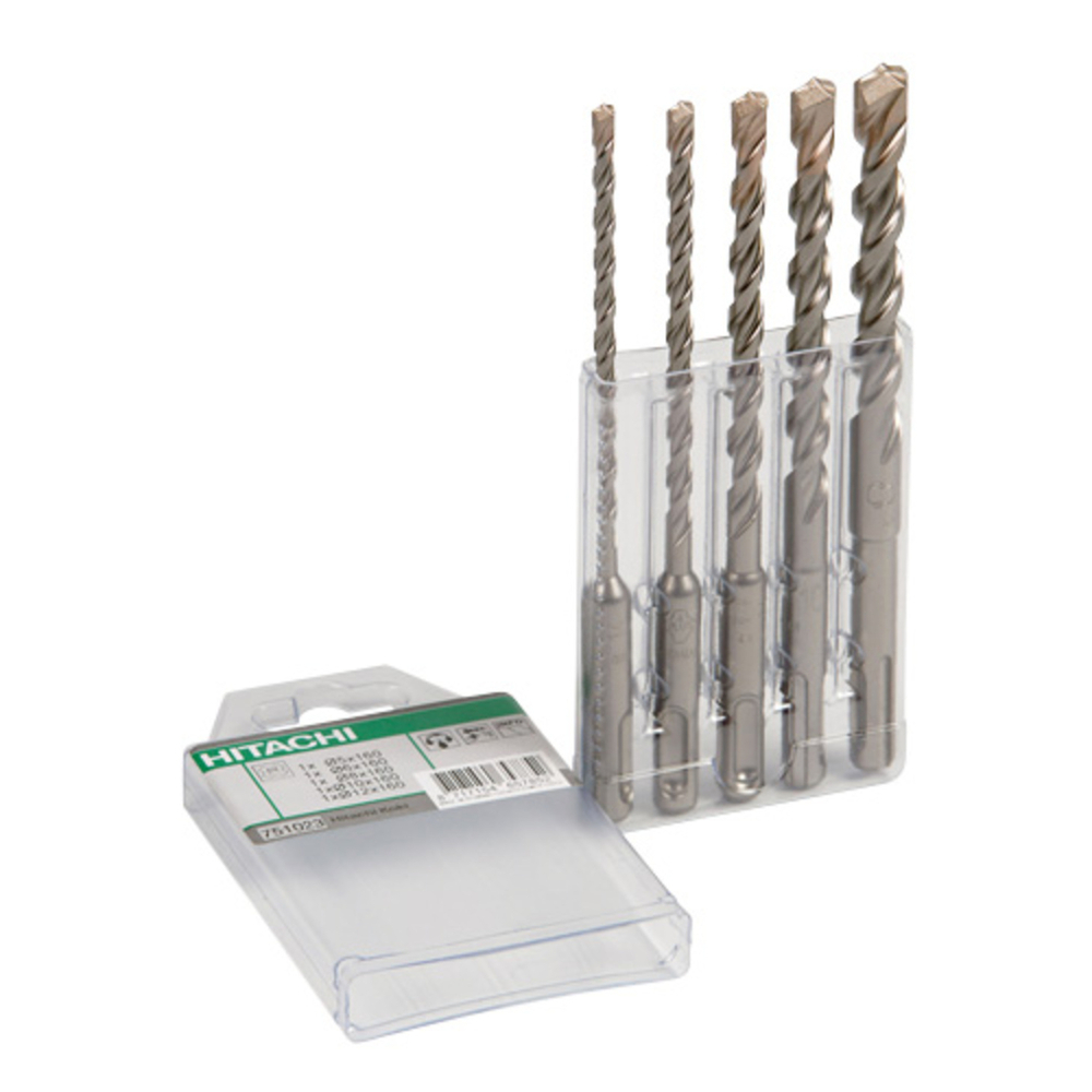 Set de forets SDS-plus multipack 5/6/8/10/12x160 mm - Lot de 5 - HIKOKI - 782531