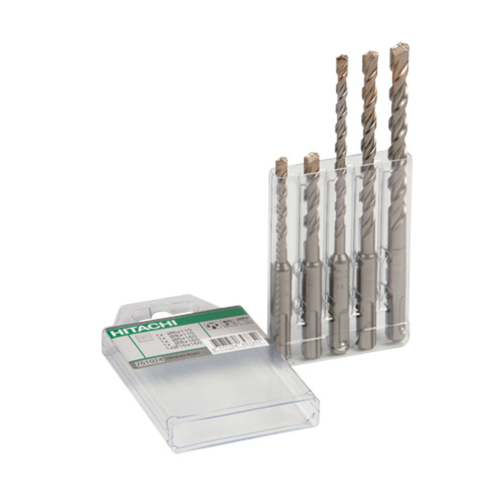 Set de forets SDS-plus multipack 6/8x110 mm + 6/8/10x160 mm - Lot de 5 - HIKOKI - 782532
