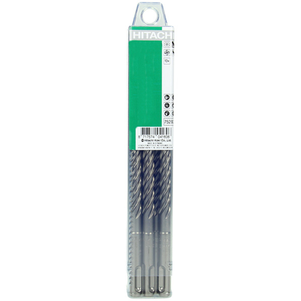 Foret SDS-plus FCH 8X165 - Lot de 10 - HIKOKI - 783317