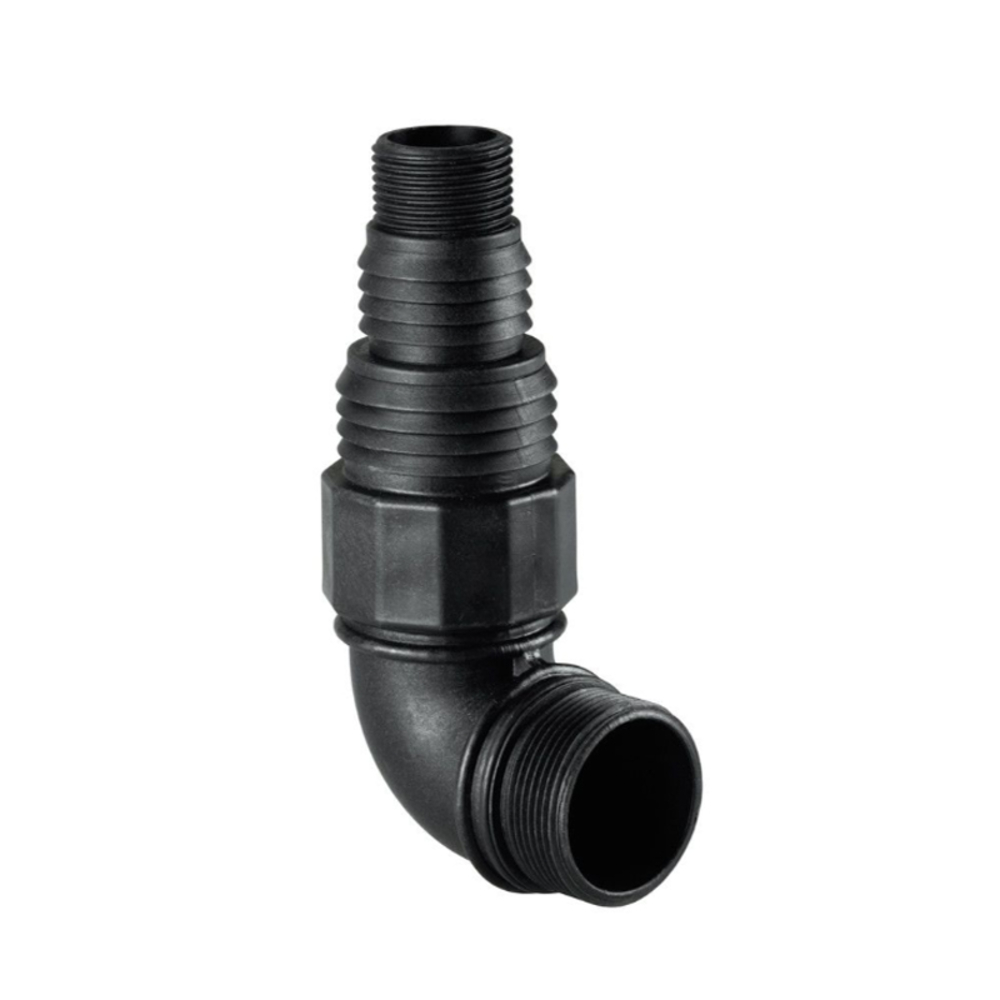 Raccord coudé avec adaptateur multiple 1 1/2