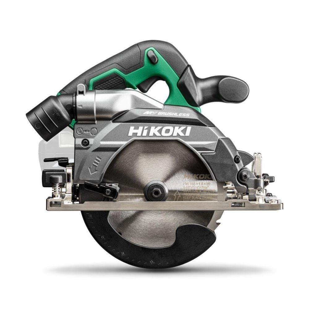 SCIE CIRCULAIRE sans fil 36V - BRUSHLESS - 165MM - PROFONDEUR DE COUPE 66MM - AXE 20MM - MV - EXCLUSIVE (sans chargeur ni batteries) en HSC IV - HIKOKI - C3606DBW2Z