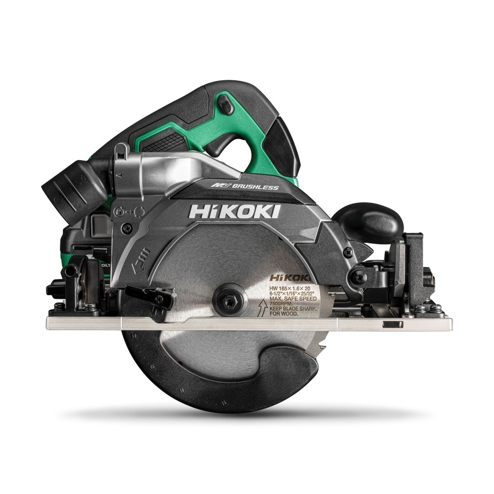 SCIE CIRCULAIRE sans fil 36V - BRUSHLESS - 165MM - PROFONDEUR DE COUPE 66MM - AXE 20MM - BASE RAIL COMPATIBLE - 2x MV-A [36V 2,5Ah / 18V 5,0Ah] en HSC IV - HIKOKI - C3606DUMWPZ