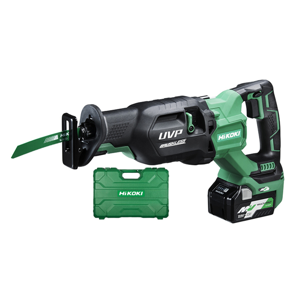 Scie sabre sans fil MULTI-VOLT - 36 V / 2 x 2.5 Ah / 300 mm - HIKOKI - CR36DAWGZ