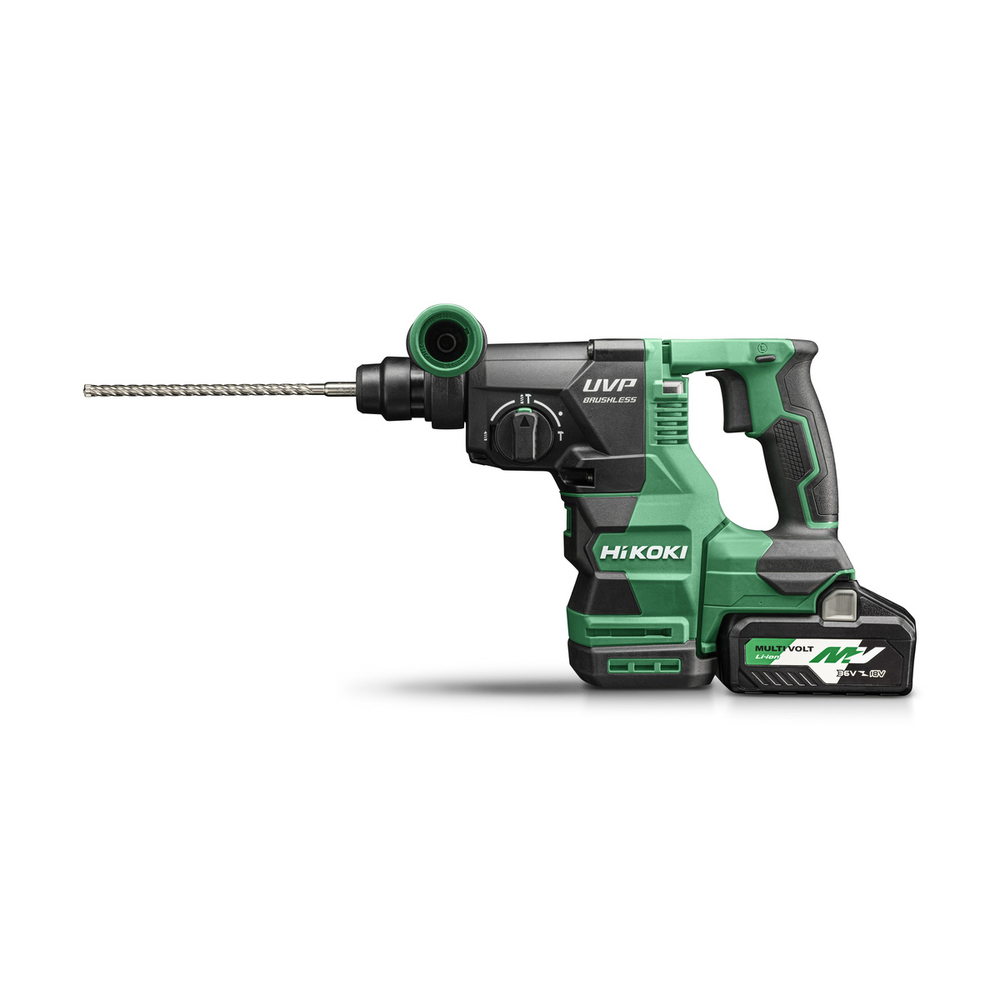 PERFORATEUR-BURINEUR sans fil SDS-PLUS 36V - BRUSHLESS - 3,2J - 2x MV-B [36V 4,0Ah/18V 8,0Ah] - RFC - REGLAGE AUTOMATIC DE LA PROFONDEUR DE FORAGE - LED en HSC III - HIKOKI - DH3628DAWVZ