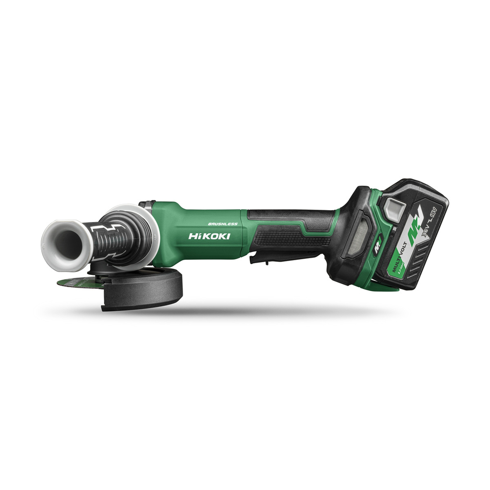 Meuleuse d'angle sans fil 36V - BRUSHLESS - 125MM -1500W - FREIN MOTEUR - INTERRUPTEUR HOMME MORT - 2x MV-A [36V 2,5Ah / 18V 5,0Ah] en HSC III - HIKOKI - G3613DFWQZ