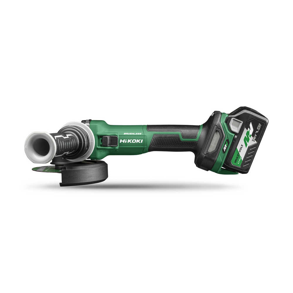Meuleuse d'angle sans fil 36V - BRUSHLESS - 125MM -1500W - FREIN MOTEUR - VITESSE VARIABLE - 2x MV-A [36V 2,5Ah / 18V 5,0Ah] en HSC III - HIKOKI - G3613DVEWQZ