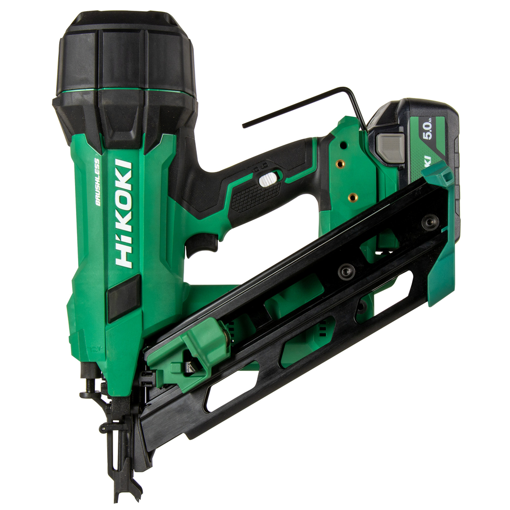 CLOUEUSE CHARPENTE sans fil 18V - BRUSHLESS - 34° - clous D 34-90 - 120J - MV - 2x 18V 5 -0Ah en HSC IV - HIKOKI - NR1890DCAWQZ