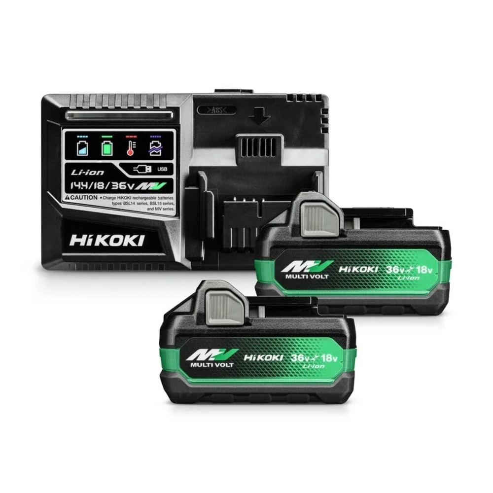 Kit 2 batteries 36V 4Ah MultiVolt BSL36B18X + chargeur rapide - HIKOKI - UC18YSL3WJZ