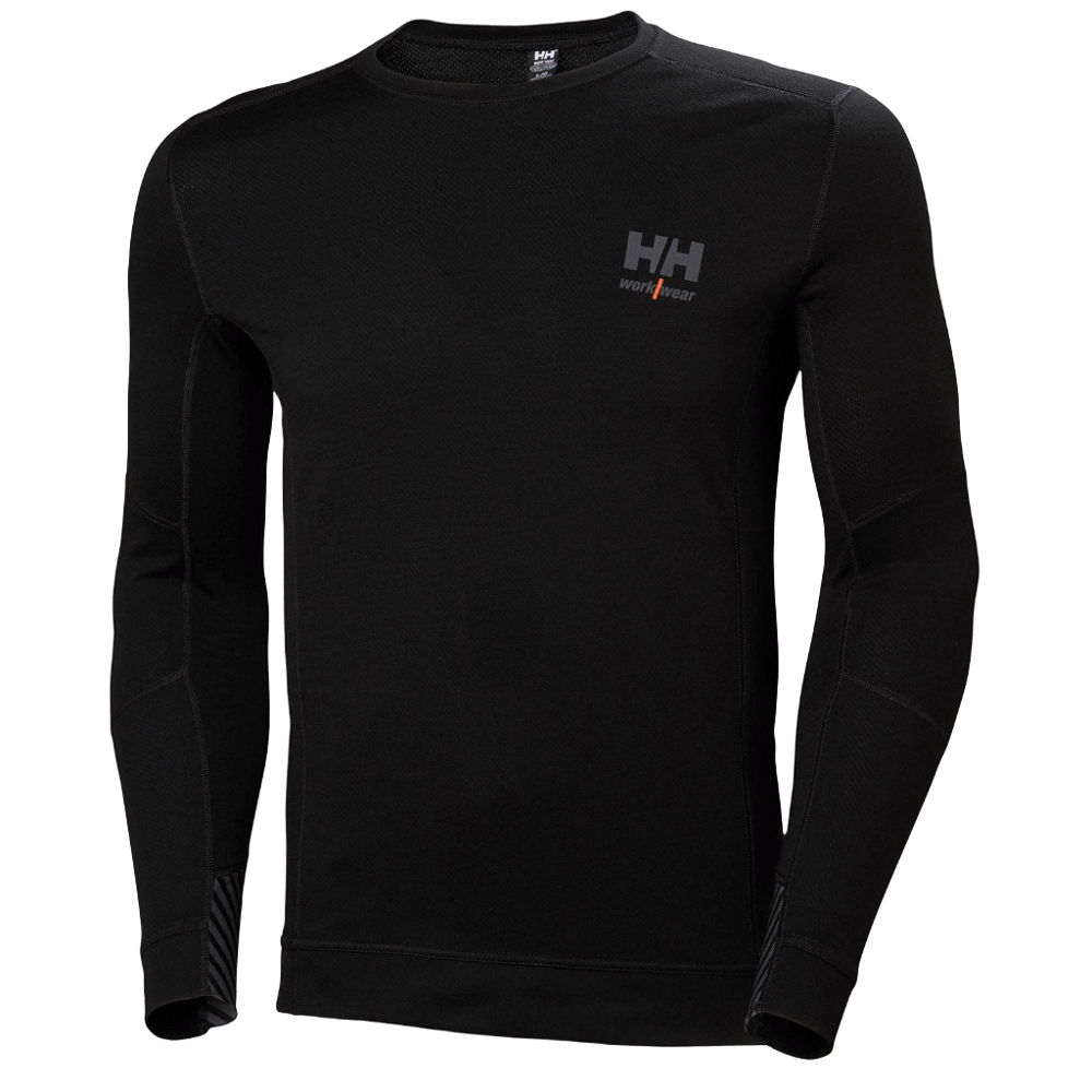 T-shirt à col rond HH LIFA Merino noir - HELLY HANSEN - 75106_990