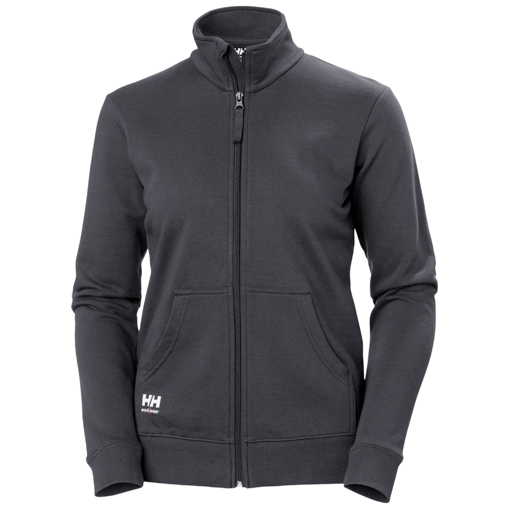 Sweatshirt femme zippé Classic gris foncé - HELLY HANSEN - 79321_970