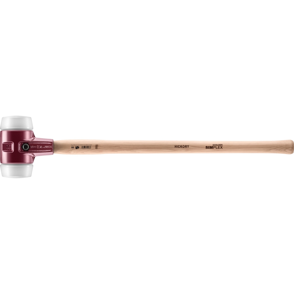 Marteau SIMPLEX boîtier fonte malléable manche Hickory diam 80 800 mm superplastique - HALDER - 3007.081
