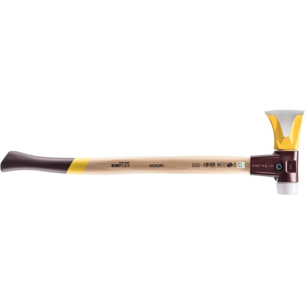 Hache à fendre SIMPLEX boîtier fonte malléable manche Hickory diam 50 685 mm étui cuir embout nylon - HALDER - 3007.751